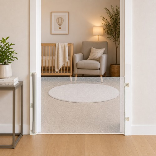 Retractable stair gate - stair,